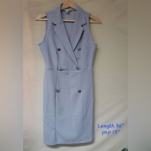 Revamped Sky Blue Sleeveless Midi Dress